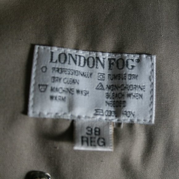 London Fog lined Trenchcoat size 38 regular khaki - Picture 3 of 5